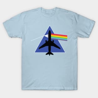 Airplane Rainbow Shine Design T-Shirt